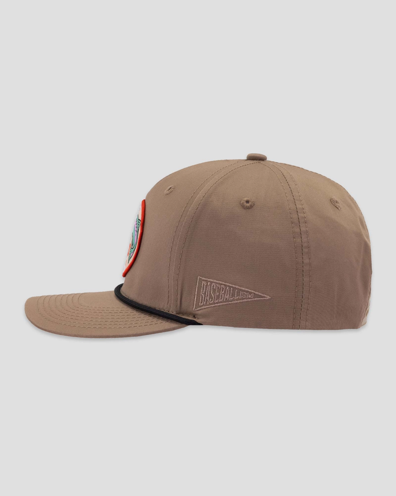 Fishing Club Patch Rope Cap - Brown