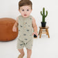 Palm Tree Short Romper