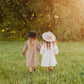 Oatmeal Linen Dress With Bloomers