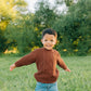 Dark Rust Cable Knit Sweater