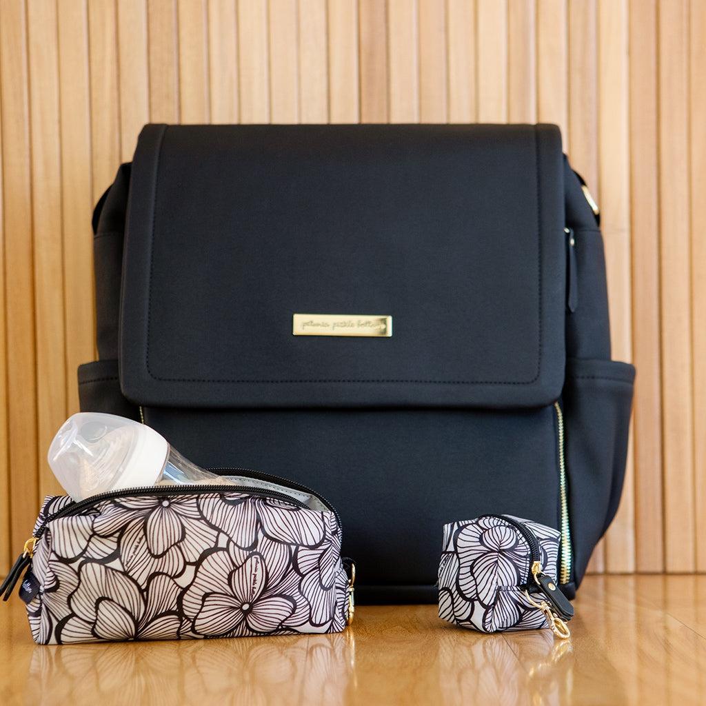 BOXY BACKPACK IN BLACK MATTE LEATHERETTE