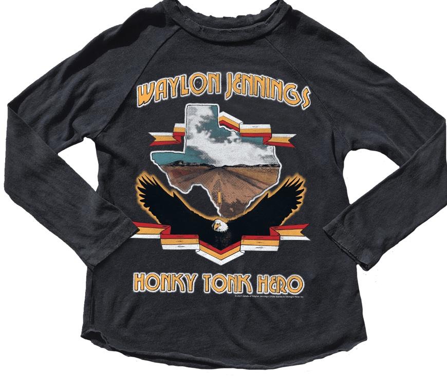 WAYLON JENNINGS VINTAGE RAGLAN TEE