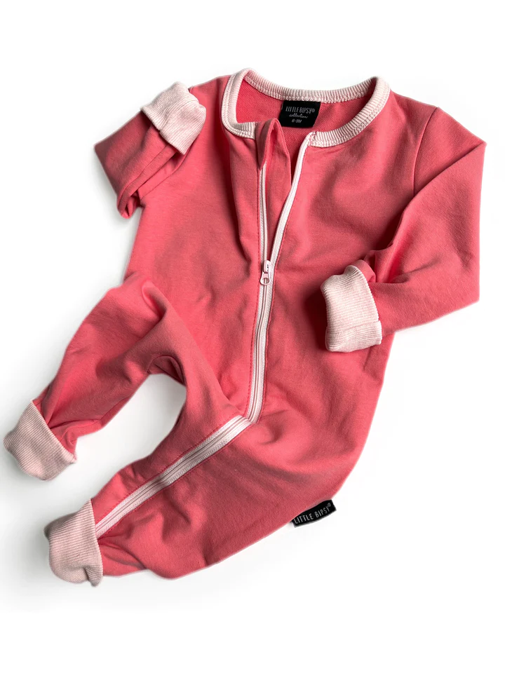 2-Way Zip Romper - Strawberry