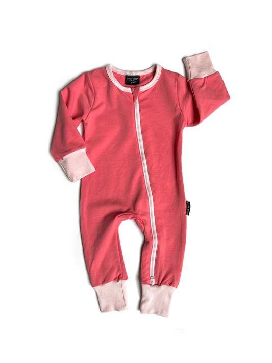 2-Way Zip Romper - Strawberry