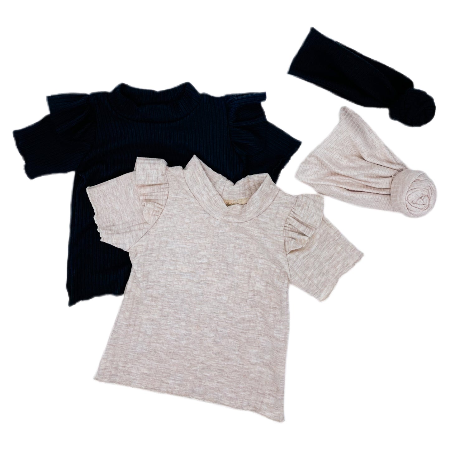 Handmade Ruffle Tops & Knots