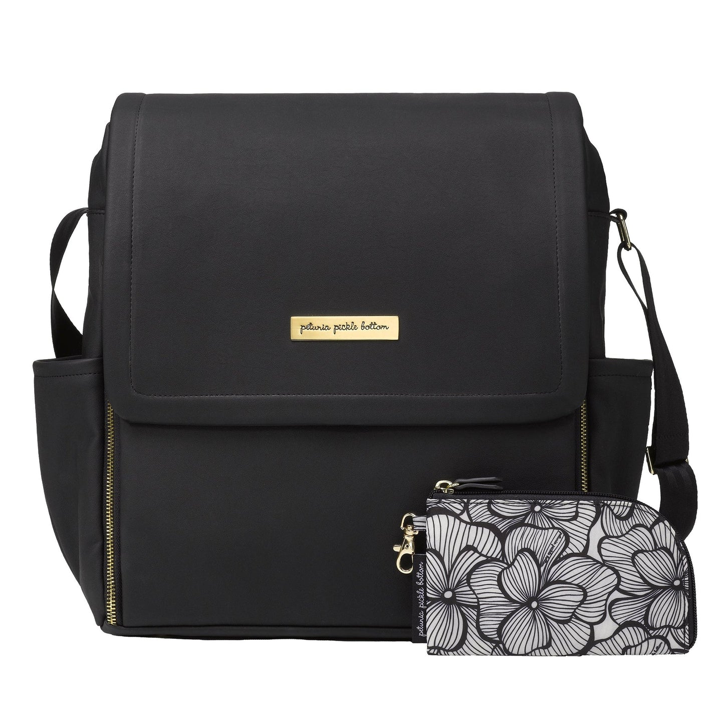 BOXY BACKPACK IN BLACK MATTE LEATHERETTE