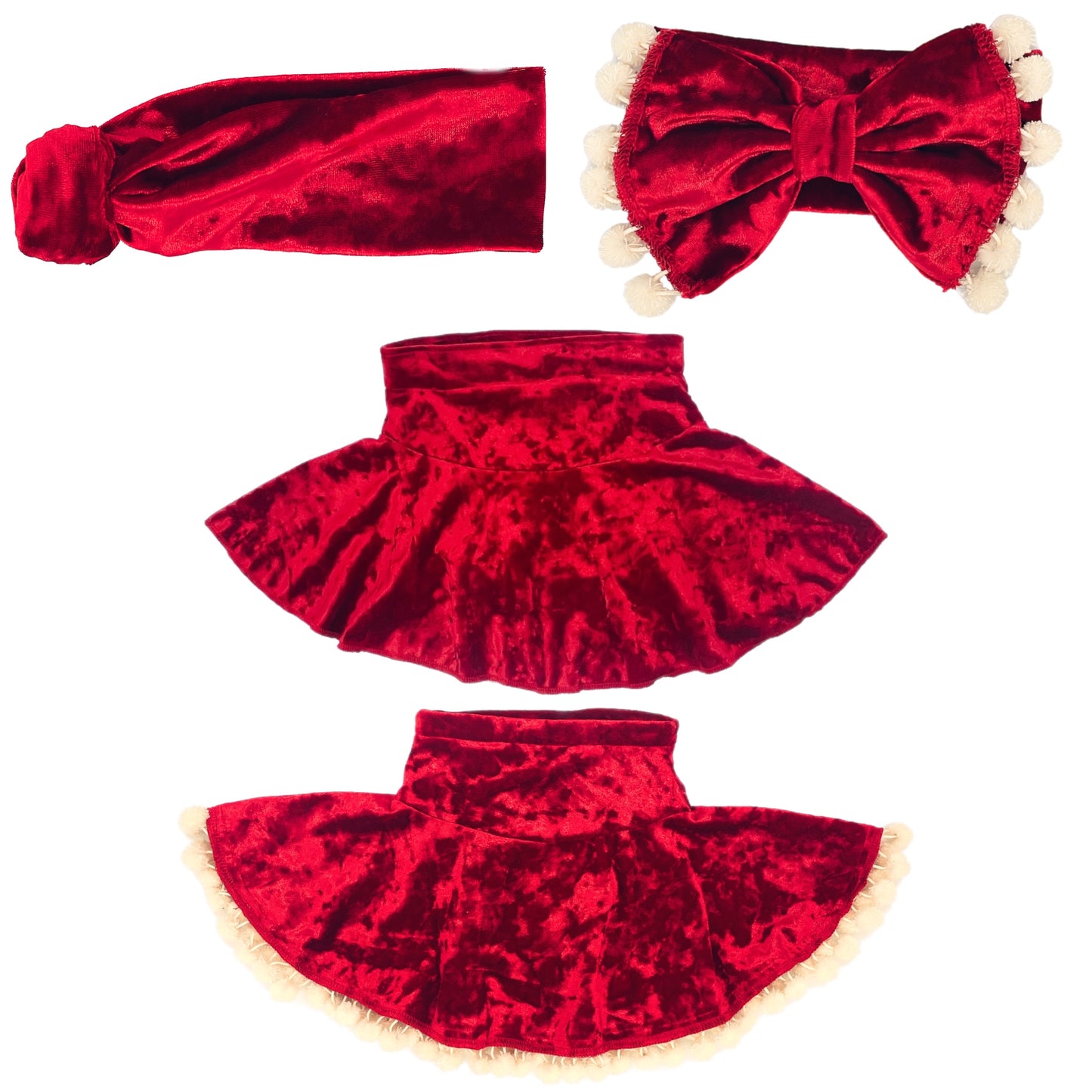 red Velvet Skater Skirt