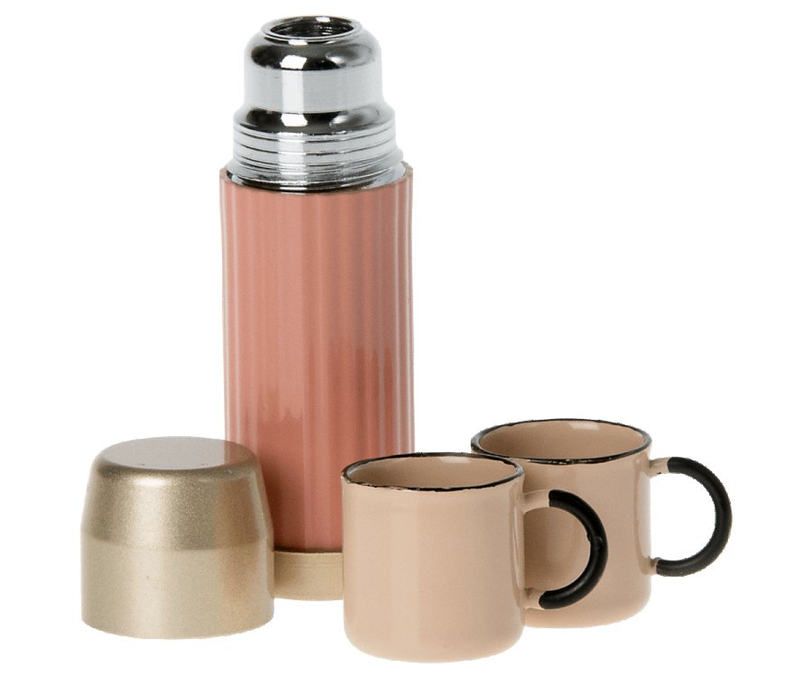 Thermos and cups - Soft coral
