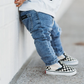 Light Wash Distressed Denim