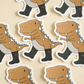 Dinosaur (Brown) Sticker