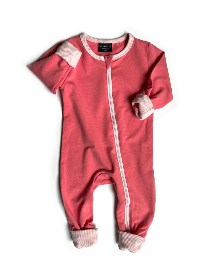 2-Way Zip Romper - Strawberry