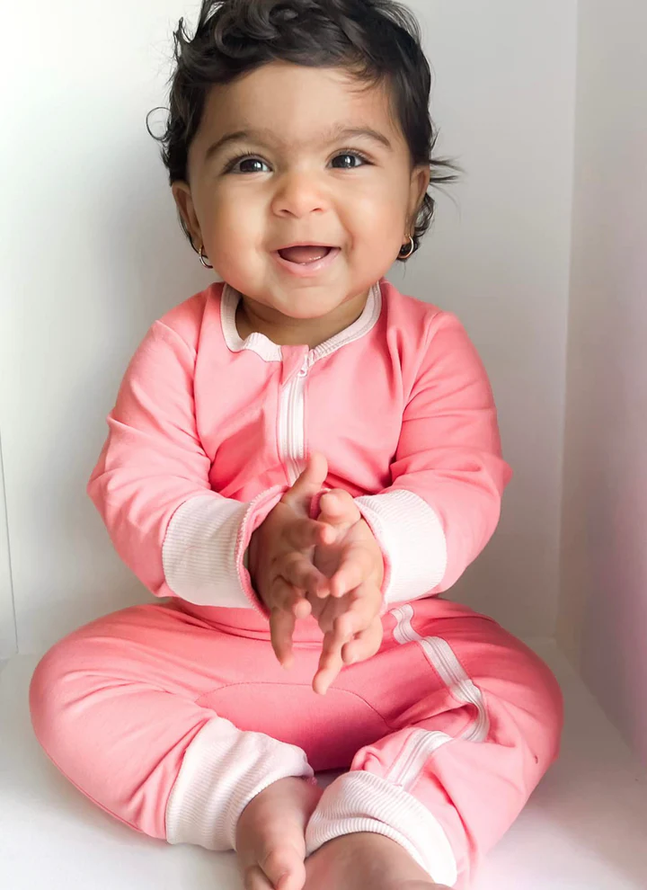 2-Way Zip Romper - Strawberry