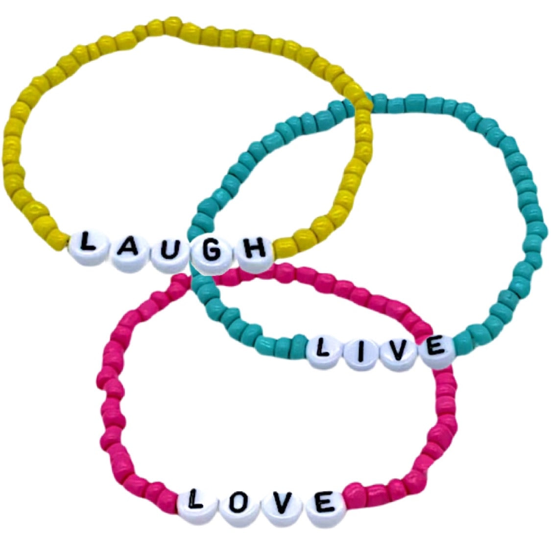 LIVE•LAUGH•LOVE Beaded Bracelet