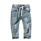 Light Wash Distressed Denim