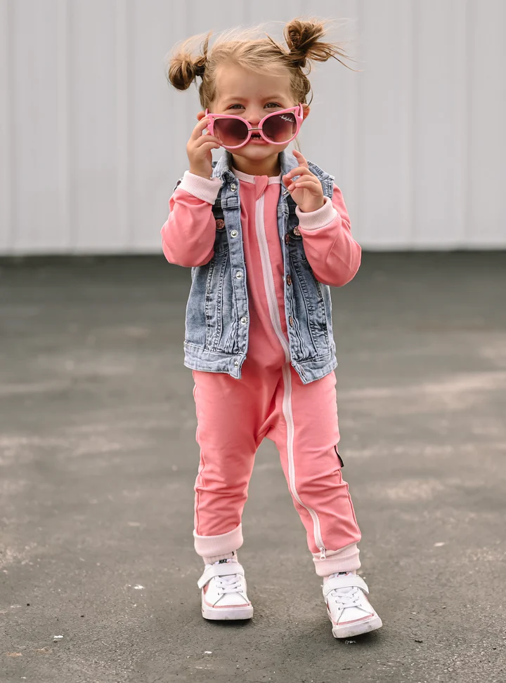 2-Way Zip Romper - Strawberry