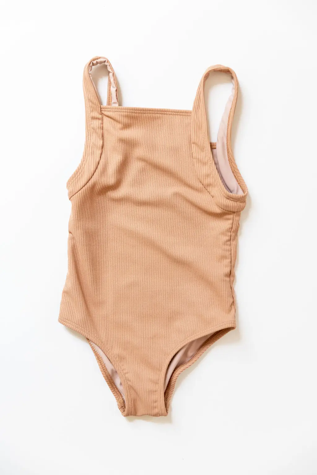 Ribbed One Piece In Cantaloupe Orange